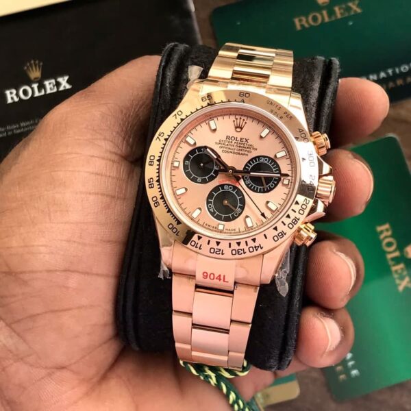 Rolex Cosmograph Panda Daytona Oystersteel Full Rosegold Men’s Watch Swiss ETA Machinery