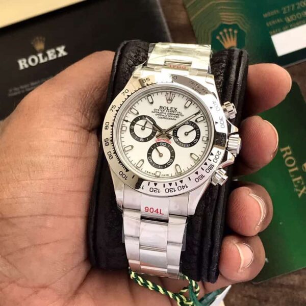 Rolex Cosmograph Daytona Oystersteel Full Silver Swiss ETA Machinery Men's Watch