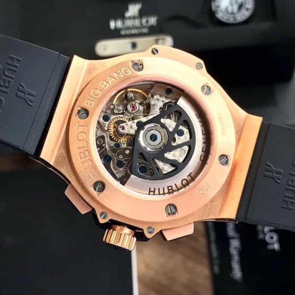 Hublot Big Bang Rosegold Black Swiss ETA Automatic Mens Watch - Image 5