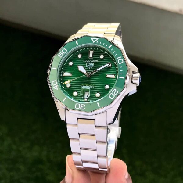 Tag Heuer Aquaracer Green Dial Japanese Master Quality Automatic Mens Watch - Image 3