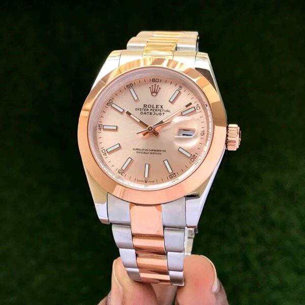 Rolex Date Just 41 Automatic Two Tone Rosegold Dial Automatic Mens Watch - Image 2