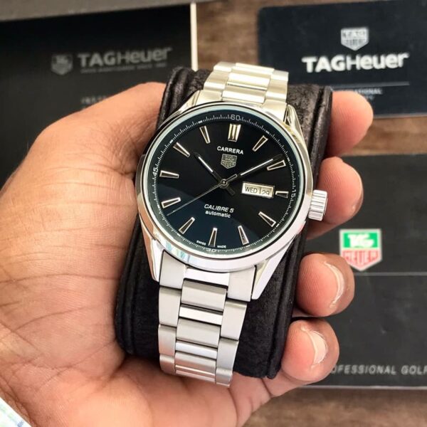 Tag Heuer Calibre 5 Stainless Steel Black Dial Automatic Master Quality Mens Watch