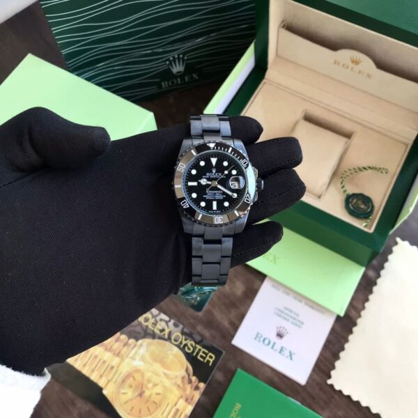 Rolex Submariner Full Black Stainless Steel Japanese Master Quality Mens Watch - Image 5