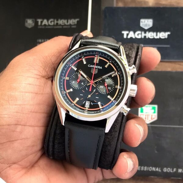 Tag Heuer Carrera Japanese Machinery Black Dial Master Quality Mens Watch