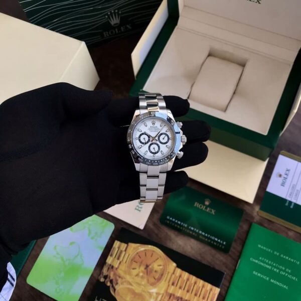 Rolex Daytona Panda Stainless Steel White Dial Japanese Master Quality Automatic Men’s Watch - Image 10