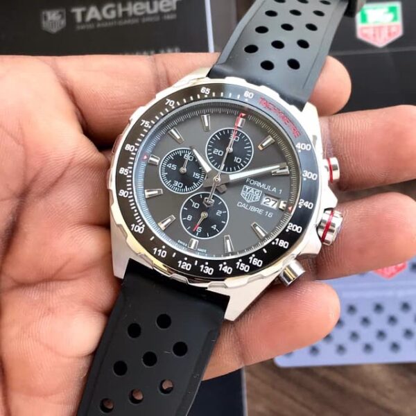 TAG Heuer Carerra Sport Chronograph Special Edition Re-Imagines Formula 1X Grey Racing Mens Watch - Image 2