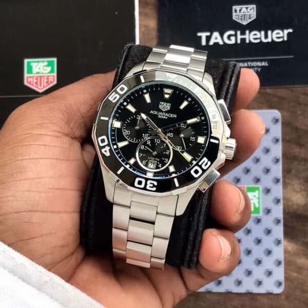 Tag Heuer Aquaracer Stainless Steel Black Dial Master Quality Mens Watch