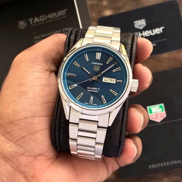 Tag Heuer Calibre 5 Stainless Steel Blue Dial Automatic Master Quality Mens Watch