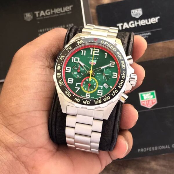 Tag Heuer X Red Bull Chronograph 43mm Stainless Steel Green Dial Japanese Master Quality Mens Watch