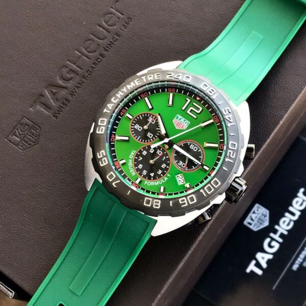 Tag Heuer Formula 1 Green Stainless Steel Japanese Quality Quartz Chronograph Master Quality Men’s Watch - Image 4