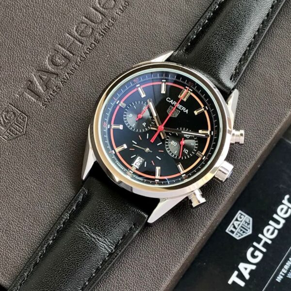 Tag Heuer Carrera Japanese Machinery Black Dial Master Quality Mens Watch - Image 4