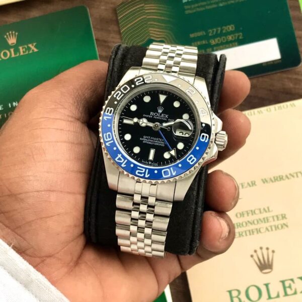 Rolex GMT Matser || Batman Limited Edition Silver Blue Japanese Automatic Master Quality Mens Watch