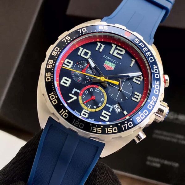 TAG Heuer
Formula 1 X Red Bull Racing Blue Rubber Belt Special Edition Master Quality Mens Watch - Image 8