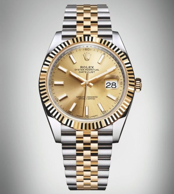 Rolex Date Just 41 Two Tone Gold Dial jubli Bracelet  Japanese Master Quality Automatic Men’s Watch - Image 2