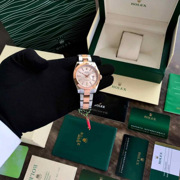 Rolex Date Just 41 Automatic Two Tone Rosegold Dial Automatic Mens Watch - Image 5