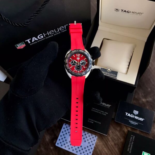 Tag Heuer Formula 1 Red Stainless Steel Japanese Quality Quartz Chronograph Master Quality Men’s Watch - Image 9