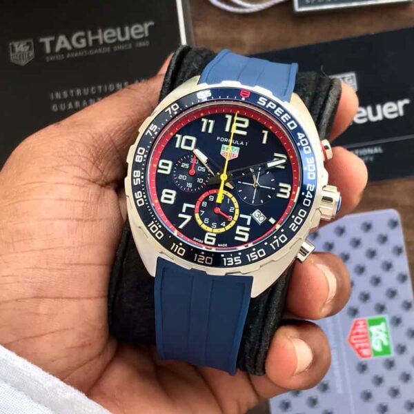 TAG Heuer
Formula 1 X Red Bull Racing Blue Rubber Belt Special Edition Master Quality Mens Watch