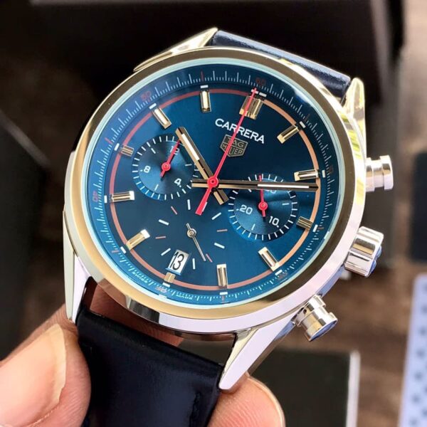 Tag Heuer Carrera Japanese Machinery Blue Dial Master Quality Mens Watch - Image 3