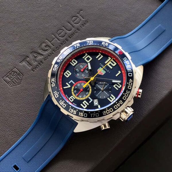 TAG Heuer
Formula 1 X Red Bull Racing Blue Rubber Belt Special Edition Master Quality Mens Watch - Image 3