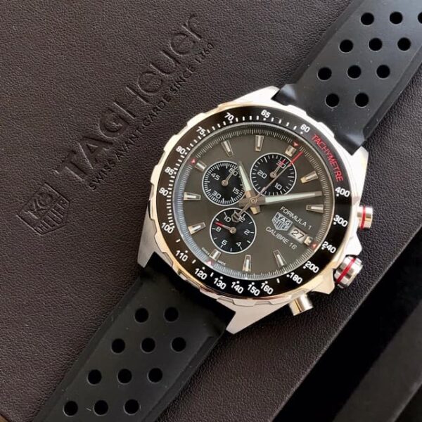 TAG Heuer Carerra Sport Chronograph Special Edition Re-Imagines Formula 1X Grey Racing Mens Watch - Image 3