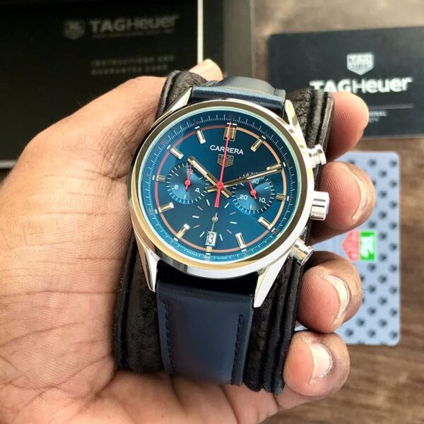 Tag Heuer Carrera Japanese Machinery Blue Dial Master Quality Mens Watch