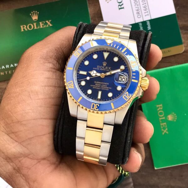 Rolex Submariner Two Tone Blue Dial Japanese Master Quality Automatic Men’s Watch