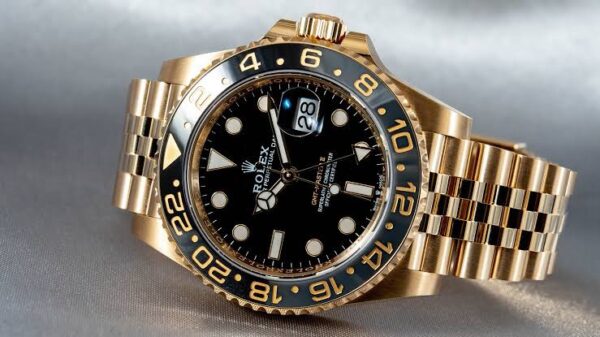 Rolex GMT-Master II With Black Ceramic Bezel Full Gold Tone & Black Dial Japanese Automatic Master Quality Mens Watch - Image 8