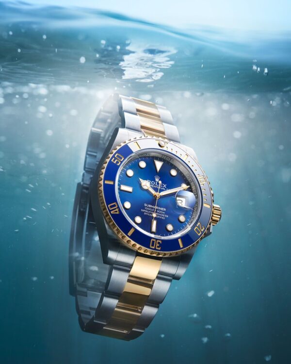 Rolex Submariner Two Tone Blue Dial Japanese Master Quality Automatic Men’s Watch - Image 4