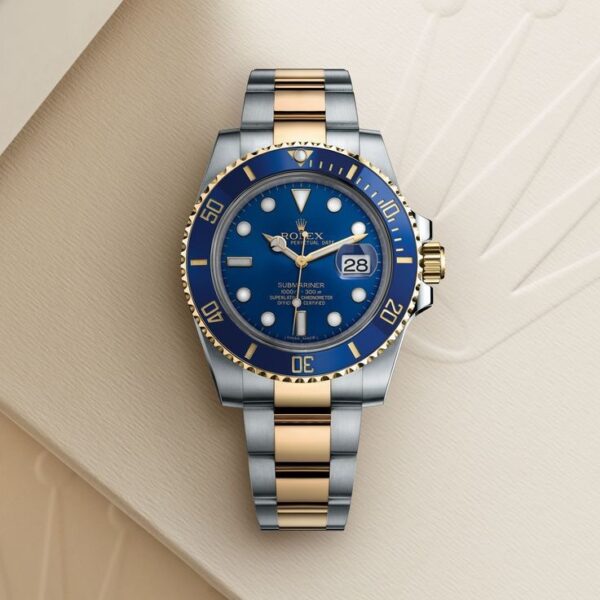 Rolex Submariner Two Tone Blue Dial Japanese Master Quality Automatic Men’s Watch - Image 5