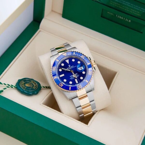 Rolex Submariner Two Tone Blue Dial Japanese Master Quality Automatic Men’s Watch - Image 7