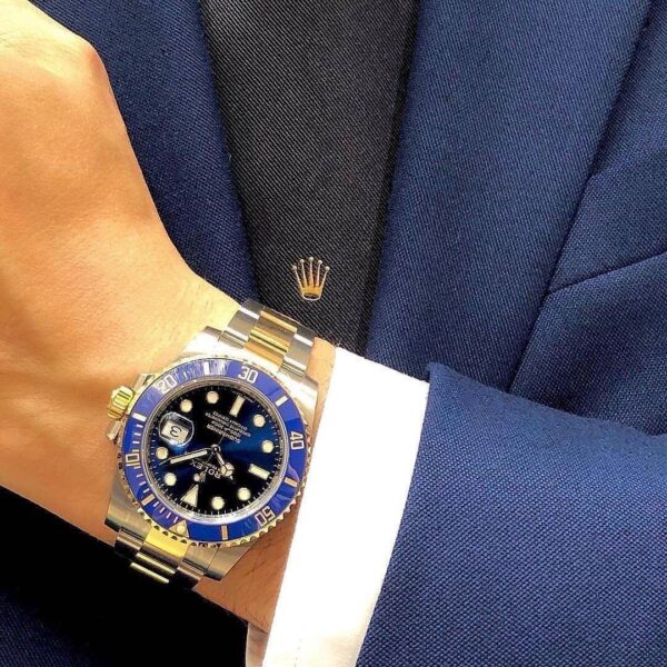 Rolex Submariner Two Tone Blue Dial Japanese Master Quality Automatic Men’s Watch - Image 8