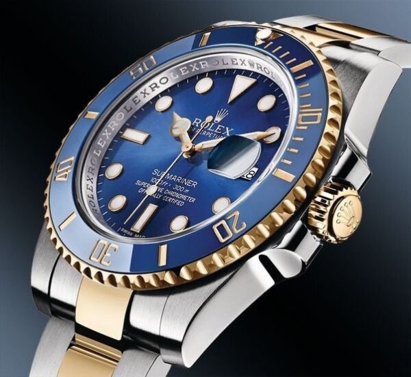 Rolex Submariner Two Tone Blue Dial Japanese Master Quality Automatic Men’s Watch - Image 2