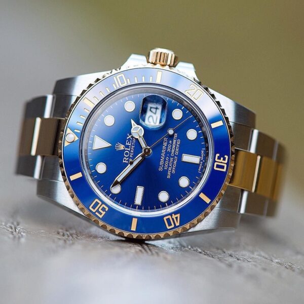 Rolex Submariner Two Tone Blue Dial Japanese Master Quality Automatic Men’s Watch - Image 3