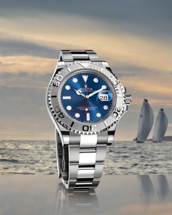 Rolex Yacht Master Stainless Steel Blue Dial Japanese Master Quality Men’s Watch - Image 2