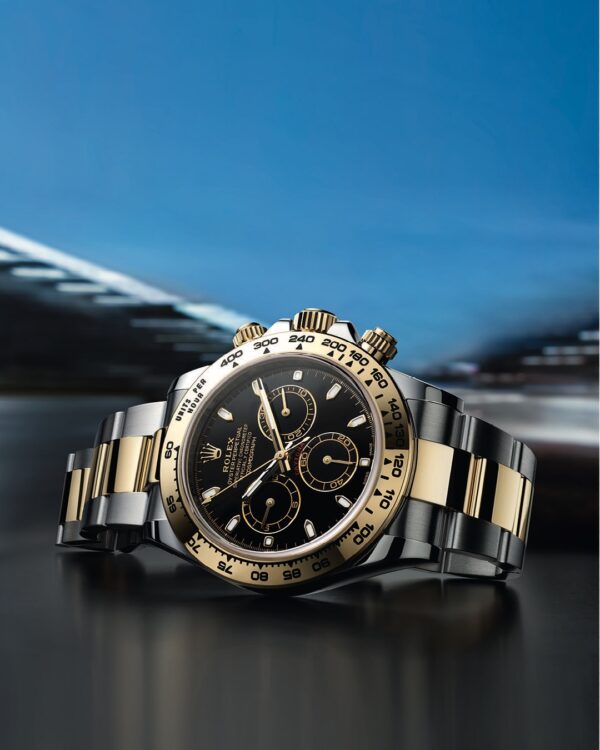 Rolex Daytona Panda Stainless Steel Gold & Black Dial Japanese Master Quality Automatic Men’s Watch - Image 4