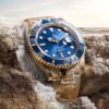 Rolex Submariner Full Gold & Blue Dial Japanese Master Quality Automatic Men’s Watch - Image 8