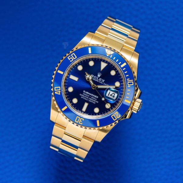 Rolex Submariner Full Gold & Blue Dial Japanese Master Quality Automatic Men’s Watch - Image 9