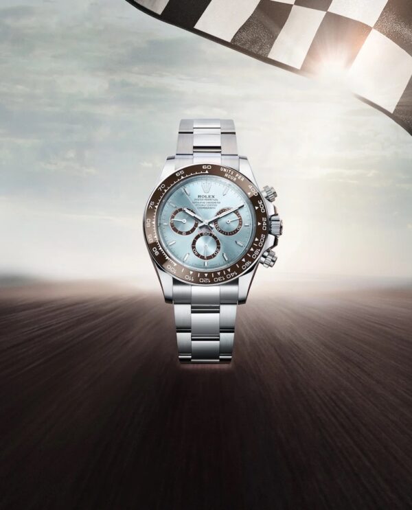 Rolex Daytona Cosmograph Stainless Steel Sky Blue Dial Japanese Master Quality Mens Watch - Image 4