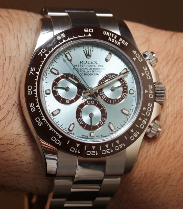 Rolex Daytona Cosmograph Stainless Steel Sky Blue Dial Japanese Master Quality Mens Watch - Image 6