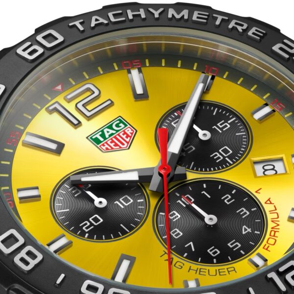 Tag Heuer Formula 1 Yellow Stainless Steel Japanese Quality Quartz Chronograph Master Quality Men’s Watch - Image 4