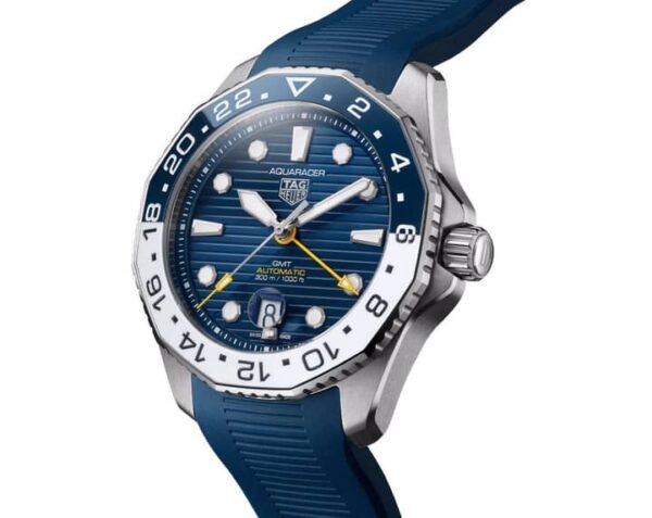 TAG Heuer Aquaracer Professional 300 GMT Blue Fiber Strap Automatic Mens Watch - Image 4