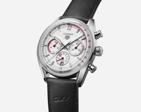 Tag Heuer Carrera Chronosprint X 911 Porsche White Dial Black Belt Japanese Mens Watch - Image 5