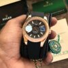 Rolex SkyDweller Grey Dial Black Fiber Belt Japanese Automatic Mens Watch