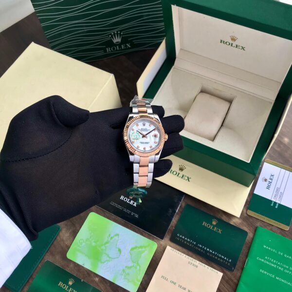 Rolex Date Just 41 Dimond Numbers Automatic Two Tone Mens Watch - Image 7