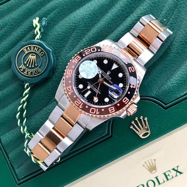 Rolex GMT Master || Two Tone Black Dial Japanese Automatic Mens Watch - Image 7