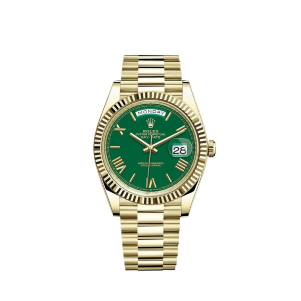 Rolex Day Date Gold Green Dial 40mm Japanese Automatic Mens Watch - Image 4