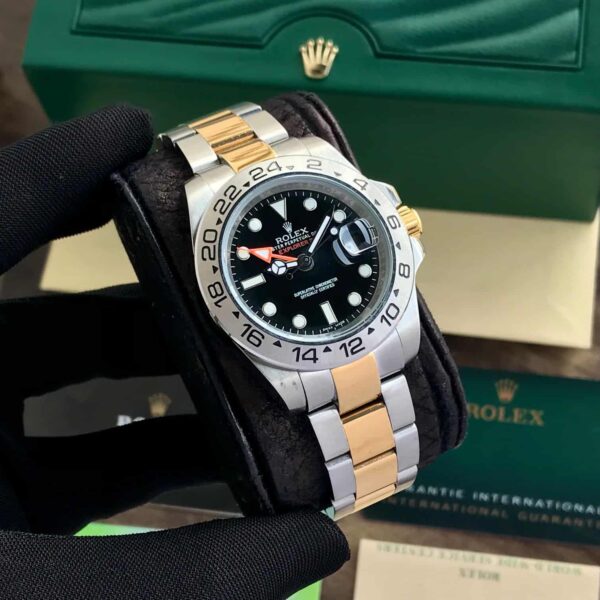 ROLEX, WATCHES FOR HIMRolex Explorer || Two Tone Premiums Automatic Stainless Steel Black Dial Mens Watch - Image 4