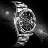 Rolex SkyDweller Stainless Steel Black Dial & Oyster Chain Strap Japanese Automatic Master Quality Men’s Watch - Image 2