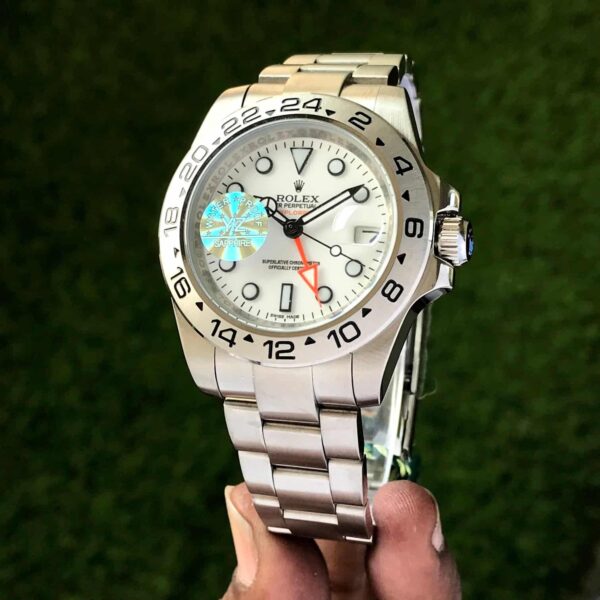 Rolex Explorer || Premiums Automatic Stainless Steel White Dial Mens Watch - Image 5