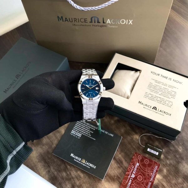 Maurice Lacroix Aikon Quartz 40mm Authentic Stainless Steel Blue Dial - Image 9